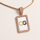 Custom Iced Out Rectangle Spinner Photo Pendant