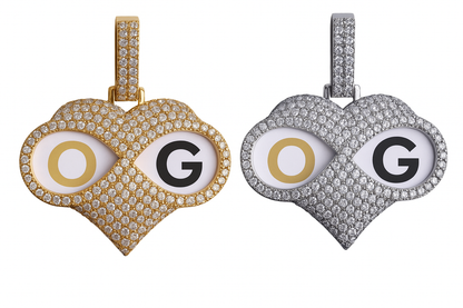 Custom Iced Out Eye Glass Photo Pendant