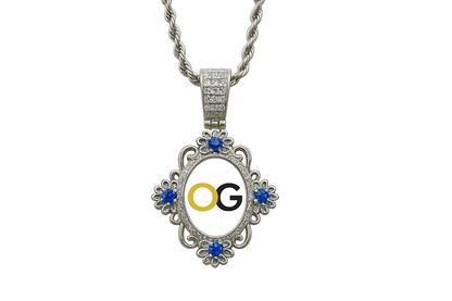 Custom Iced Out Makeup Mirror Photo Pendant