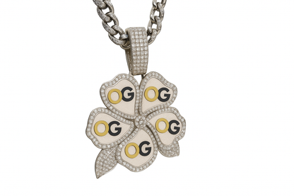 Custom Iced Out Flower Photo Pendant
