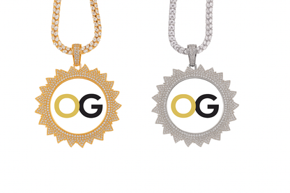 Custom Iced Out Eternal Rays Photo Pendant