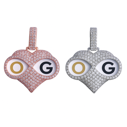 Custom Iced Out Eye Glass Photo Pendant