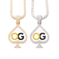 Custom Iced Out Spades Photo Pendant