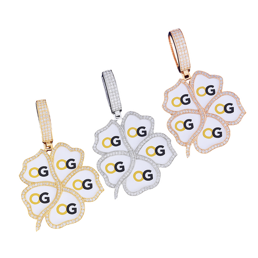 Custom Iced Out Flower Photo Pendant