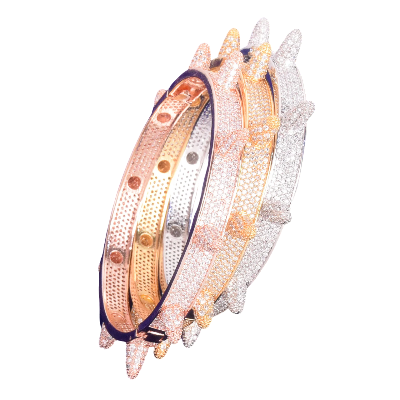 Iced Out Luxury Spikes Rivet Bracelet