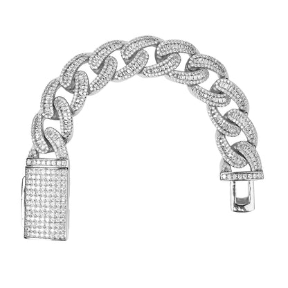 Iced Out Baguette Shine Cuban Link Bracelet