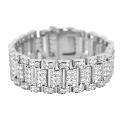 Iced Out Watch Band Style Hip Hop Bracelet // 20MM