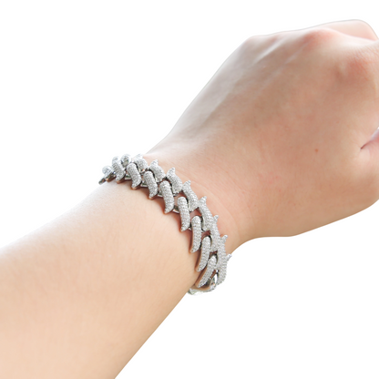 Iced Out Thorn Peaks Statement Bracelet