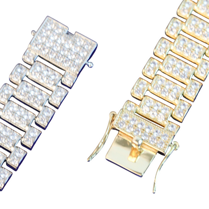 Iced Out Watch Band Style Hip Hop Bracelet // 20MM