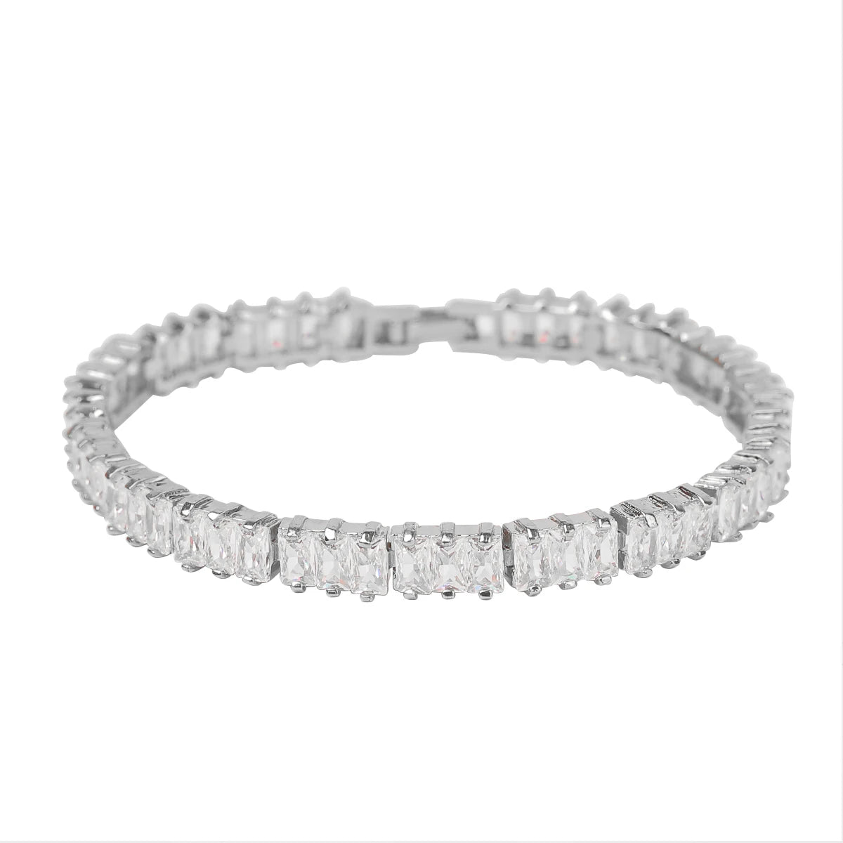 Iced Out Hip Hop Baguette Tennis Bracelet // 5MM