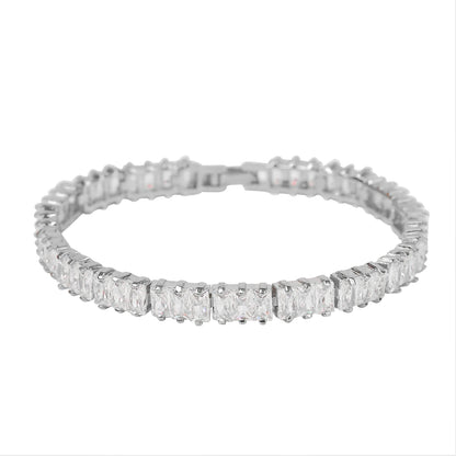 Iced Out Hip Hop Baguette Tennis Bracelet // 5MM