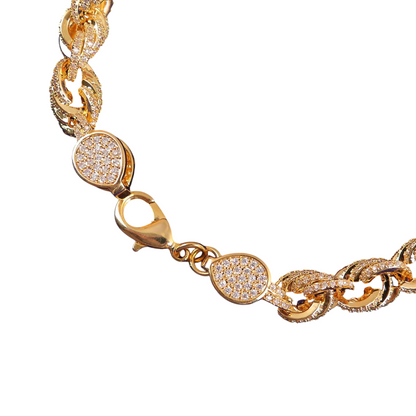 Iced Out Twisted Luxury Rope Bracelet // 9MM
