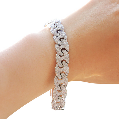 Iced Out Elegance Necklace & Bracelet Duo