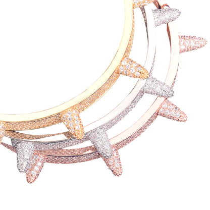Iced Out Luxury Spikes Rivet Bracelet