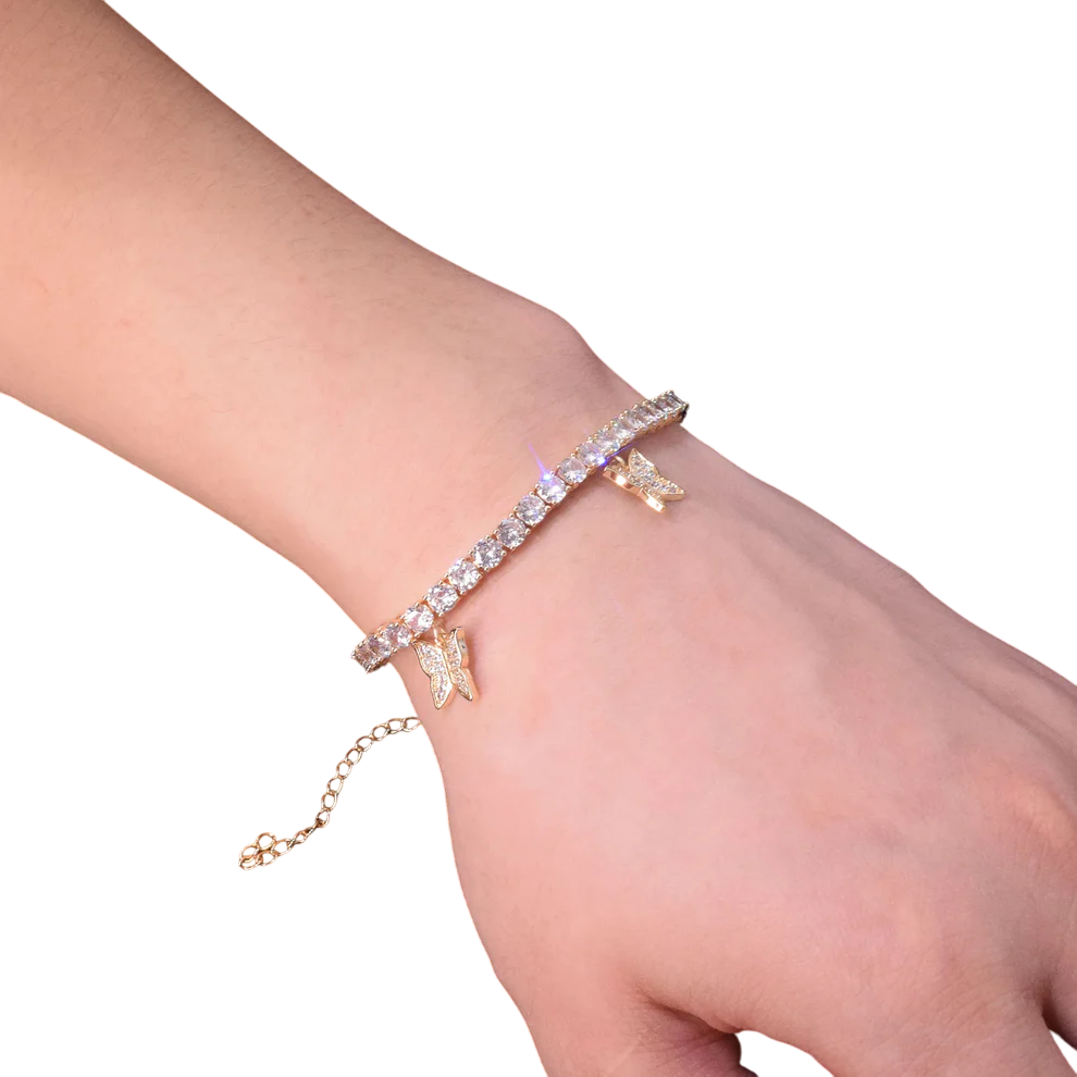 Butterfly Elegance Adjustable Tennis Bracelet