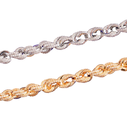 Iced Out Twisted Luxury Rope Bracelet // 9MM