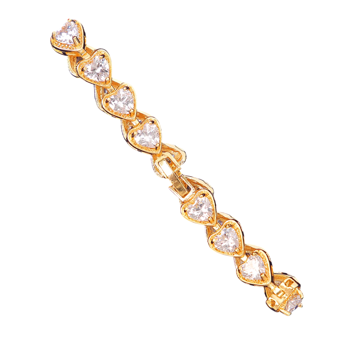 Iced Out Heart Tennis Bracelet // 6MM