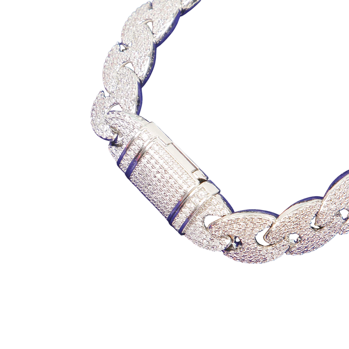 Iced Out Solid Back Cuban Link Bracelet // 12MM