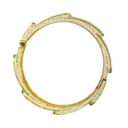 Iced Out Screw Motif Bracelet // 9mm