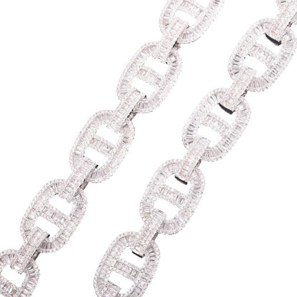 Iced Out Baguette Gucci Chain Bracelet