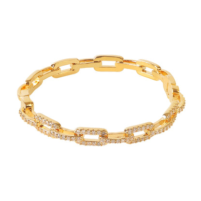 Iced Out Rectangular Luxury Links Bracelet