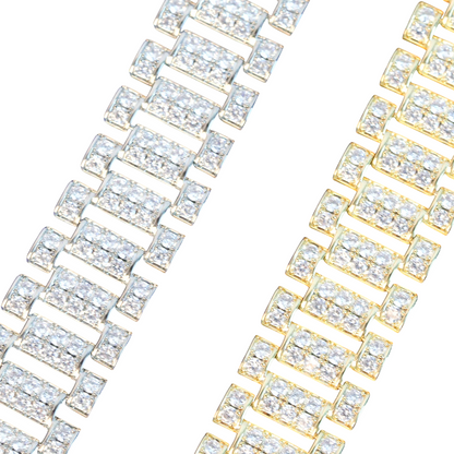 Iced Out Watch Band Style Hip Hop Bracelet // 20MM