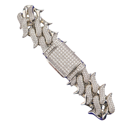 Iced Out Thorn Peaks Statement Bracelet