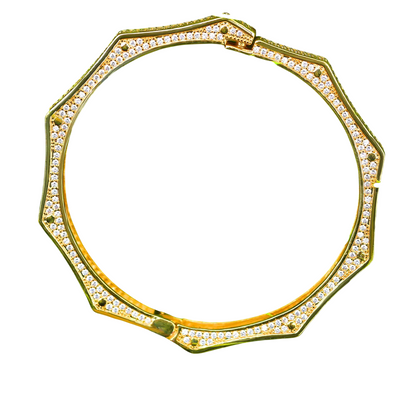 Iced Out Polygon Bangle Bracelet // 8mm