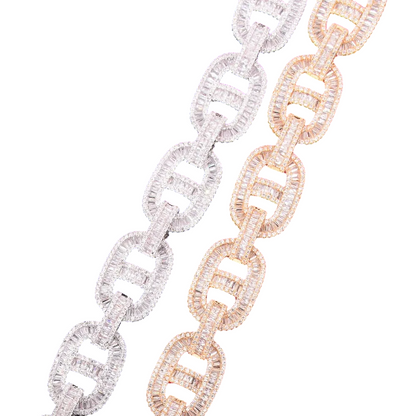 Iced Out Baguette Gucci Chain Bracelet