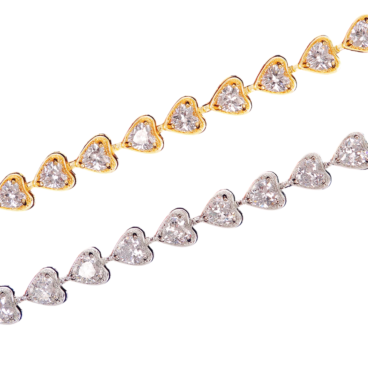Iced Out Heart Tennis Bracelet // 6MM