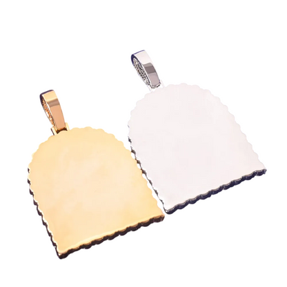 Custom Iced Out Round Drip Photo Pendant