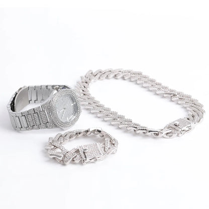 Iced Out 4-Piece Luxury Combo Set // 18MM