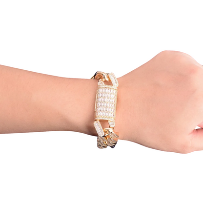 Iced Out Baguette Miami Cuban Link Bracelet // 20MM