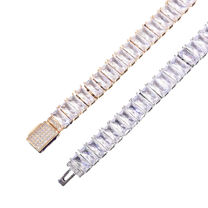 Iced Out Hip Hop Baguette Bracelet // 14MM