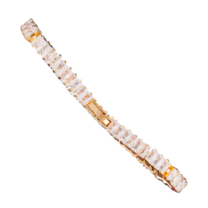 Iced Out Hip Hop Baguette Tennis Bracelet // 5MM