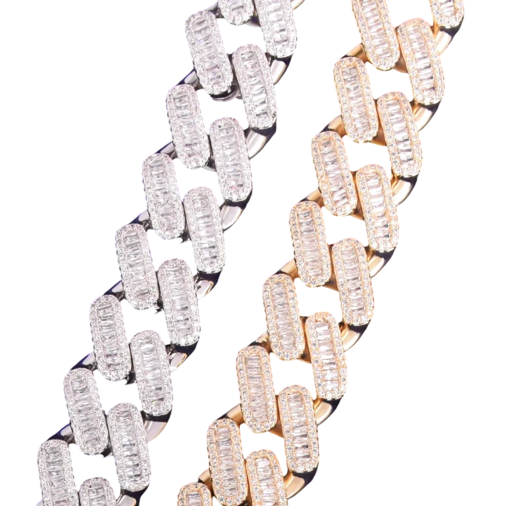 Iced Out Baguette Miami Cuban Link Bracelet // 20MM