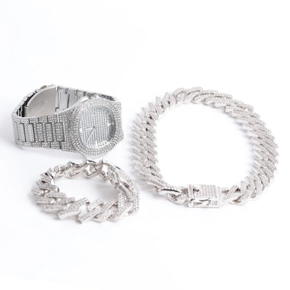 Iced Out 4-Piece Luxury Combo Set // 18MM
