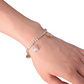Rectangular Crystal Charms Adjustable Tennis Bracelet // 4MM