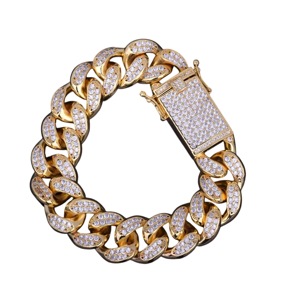 Iced Out Luxury Shine Cuban Link Bracelet // 20MM