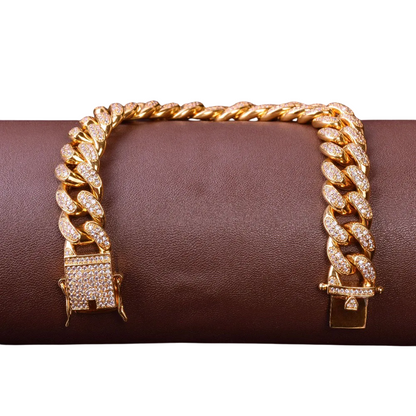 Iced Out Miami Cuban Link Bracelet // 12mm