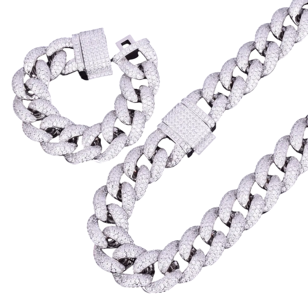 Urban Royalty Cuban Link Bracelet & Necklace Set
