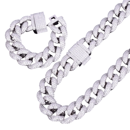 Urban Royalty Cuban Link Bracelet & Necklace Set