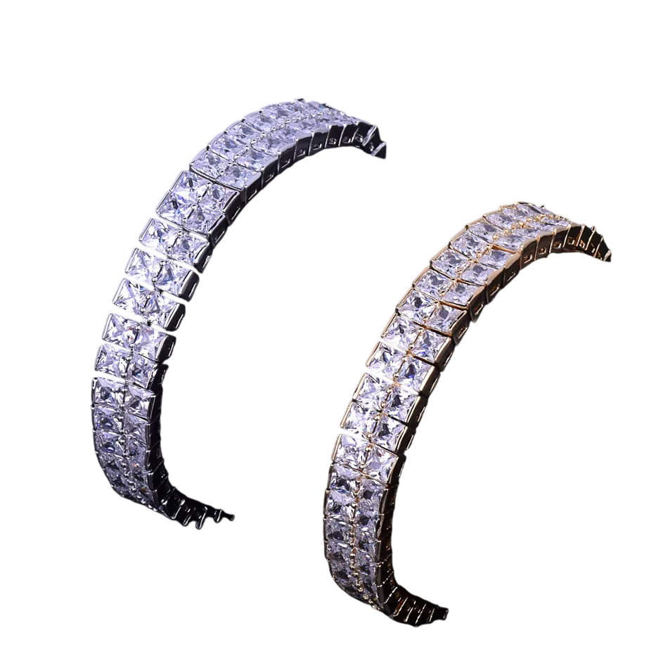 Iced Out Dual Luxury Baguette Tennis Bracelet // 10MM