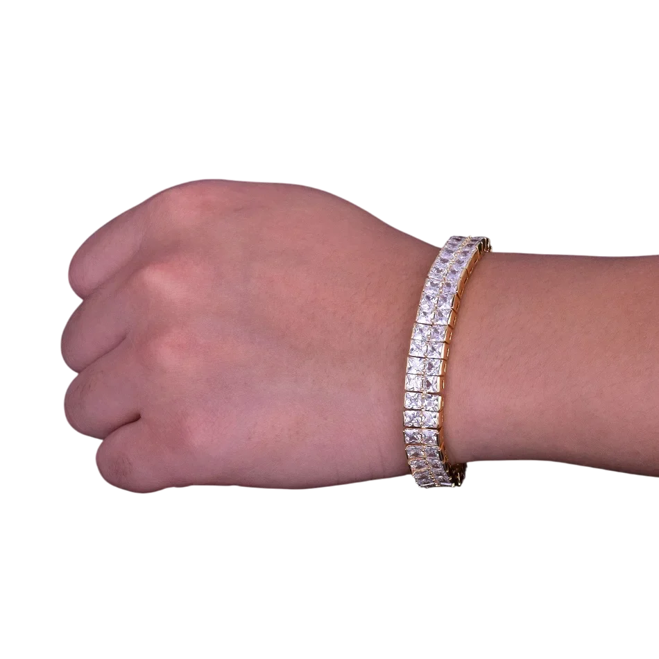 Iced Out Dual Luxury Baguette Tennis Bracelet // 10MM
