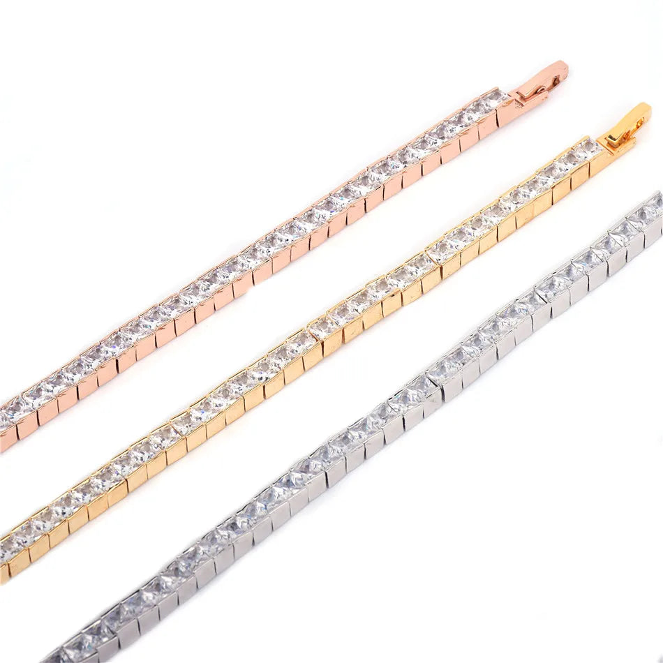 Iced Out Princess-cut Baguette Tennis Bracelet // 5MM
