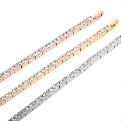 Iced Out Princess-cut Baguette Tennis Bracelet // 5MM