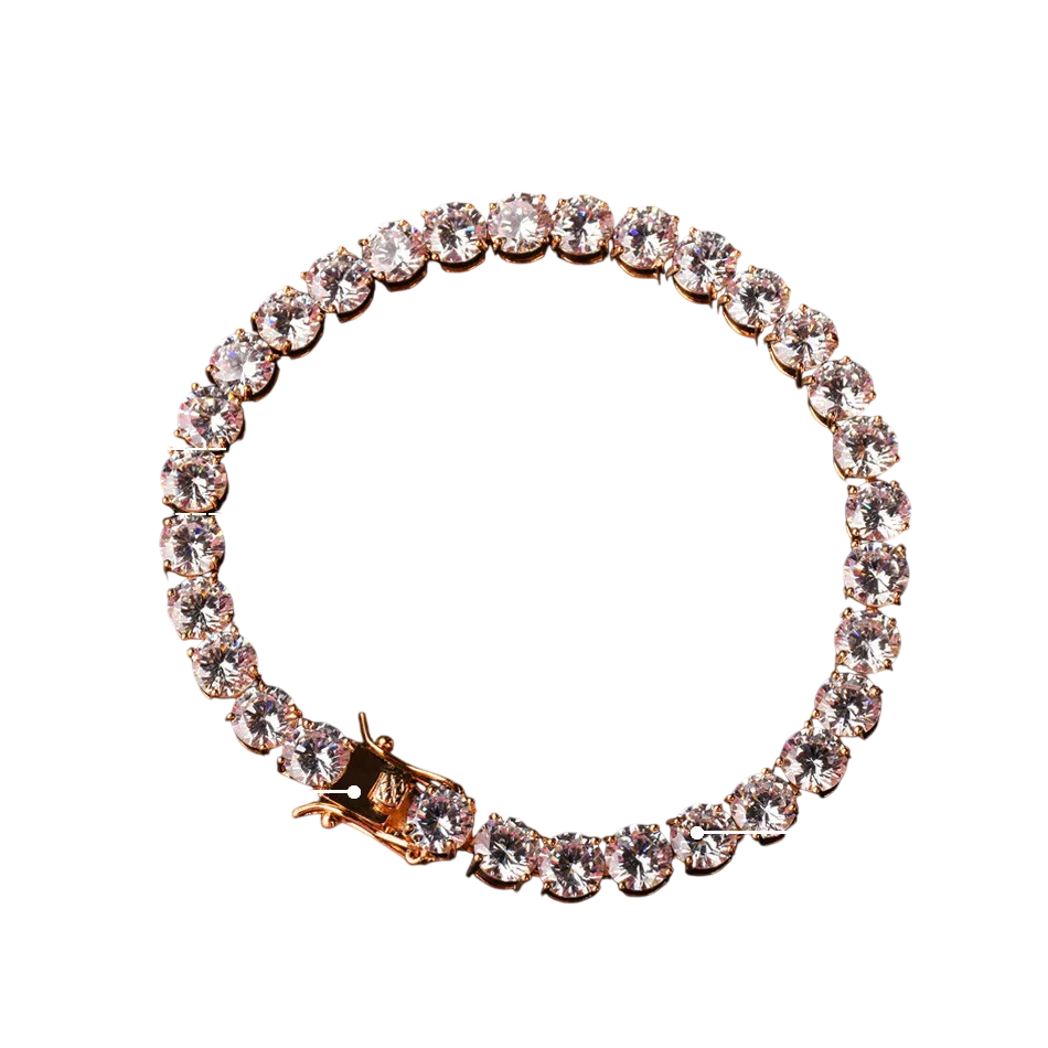 Iced Out Single Row Tennis Bracelet // 3mm,4mm,5mm,6mm