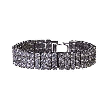 Iced Out Tripe Luxury CZ Tennis Bracelet // 14MM