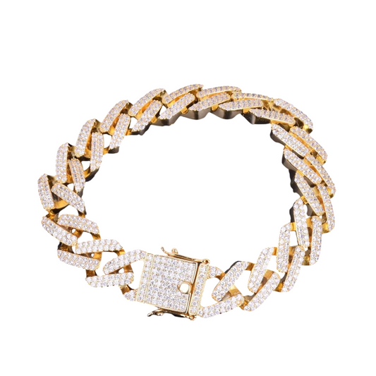 Iced Out Miami Cuban Link Bracelet // 14mm