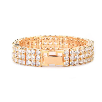Iced Out Tripe Luxury CZ Tennis Bracelet // 14MM